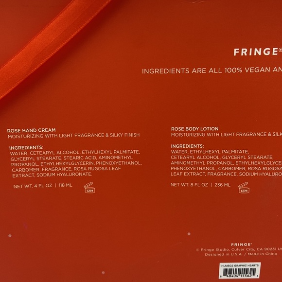 NEW! FRINGE Set- CANDY ROSE Hand Cream, Body Lotion, Facial Sheet Masks - Picture 8 of 9